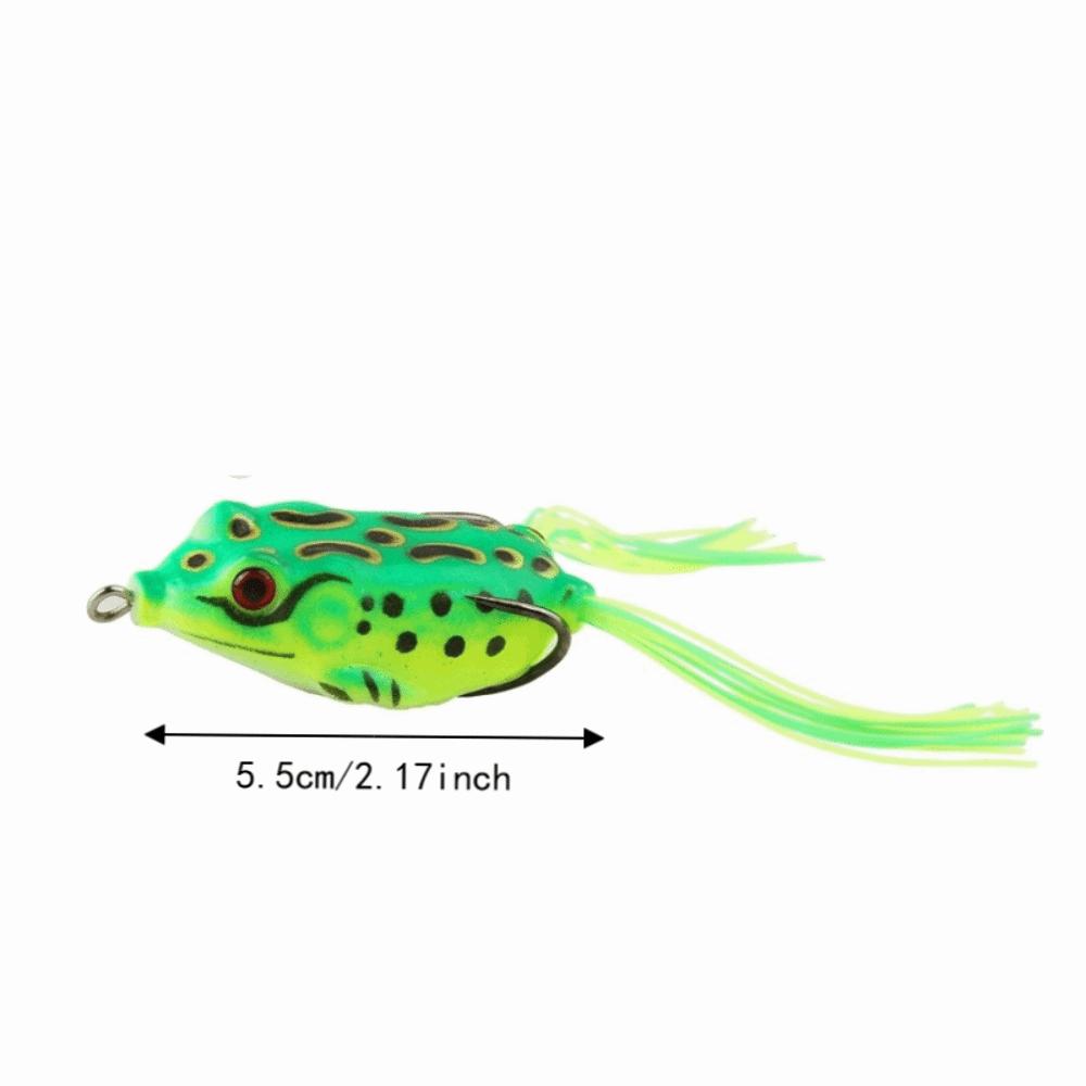 5PCS 5.5cm 12g Frog Crankbait Lures PVC Fishing Baits Durable Topwater Frog Lures For Snakehead