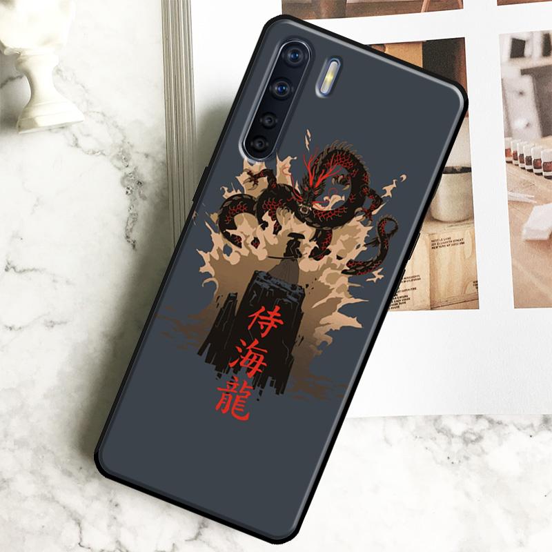 Samurai Japan Case For Oppo A98 A78 A18 A38 A58 A40 A60 A80 A16 A76 A96 A17 A77 A74 A94 A54 A57S A15 Cover