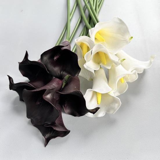 Artificial Common Calla Lily Realistic Fake Flower Stem Home Office Wedding Party Indoor Outdoor Faux Bloom Centerpiece Decoration