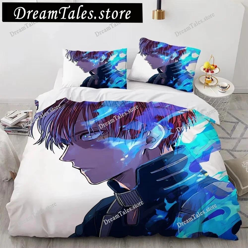 Exquisite 3D New Anime My Hero Academy Wallpaper Print Bedding Set Duvet Cover Comforter Bed Youth Kids Girls Boys Gift