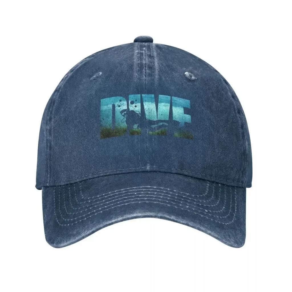 Scuba Dive Diving Unisex Women Baseball Caps Distressed Cotton Hats Cap Fashion Outdoor Summer Sun Cap