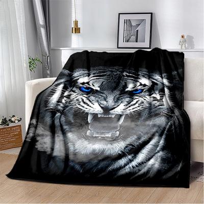 Precioso tigre, sofá cama de felpa suave, mantas de Picnic de dibujos animados, manta de franela moderna, funda Gedruckt Bettdecke Geschenk