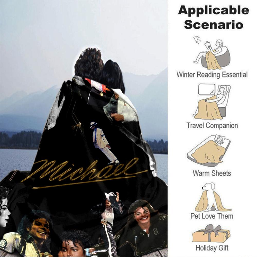 1Pc Michael Jackson'S Legacy Blanket Soft Throw Blanket For Home Bedroom Bed Sofa Travel Office Solid Christmas Blanket