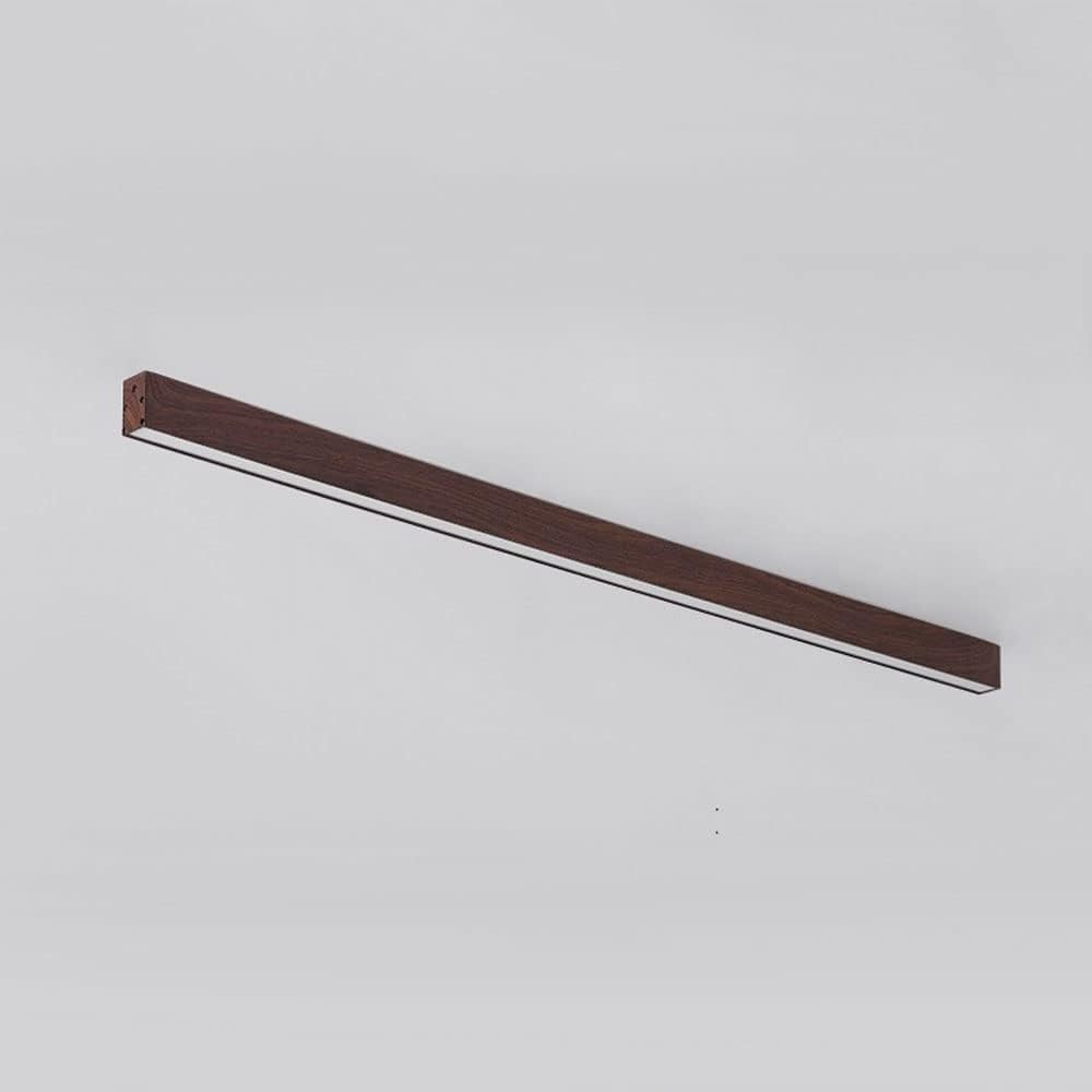 Wood LED Ceiling Lamp Linear Flush Mount Ceiling Light Fixture Long Strip Dimmable Ceiling Light Farmhouse Ceiling Light for Hallway Balcony Entryway