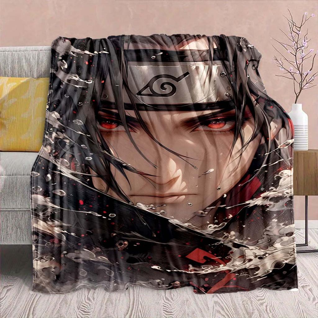Naruto Anime Flannel Blanket - Soft Warm Perfect for Sofa, Bedding Camping Travel Office Home Decor -QJY