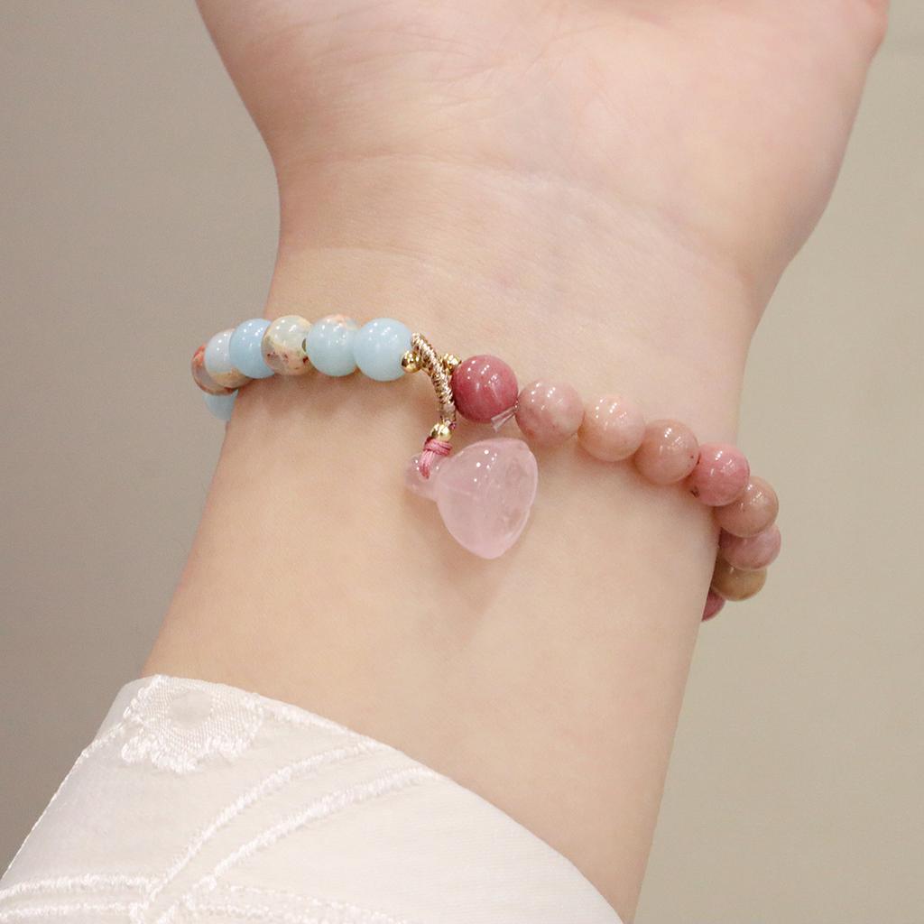 Steinarmband natürliches Pulverkristallarmband. Armreifen Damen Mode Schmuck Zubehör Geschenk