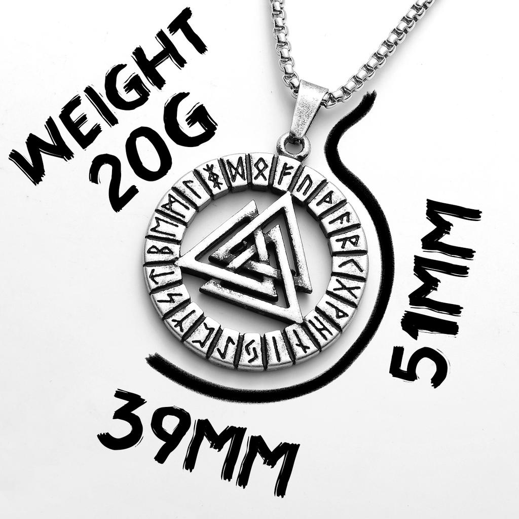 Retro Viking Runes Odin Men Necklaces Stainless Steel Pendant Chain Women Punk Fashion Jewelry New In Accessories Gift