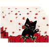 4pcs Valentine's Day Placemats, For Home Decor, Dining Table, Banquets And Special Events, Wedding Holiday Table Mats For Party, Kitchen, Dining Decor