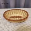 Hardness Rattan Wicker Woven Serving Baskets Handwoven 8 Styles Bread Fruit Vegetables Basket Household