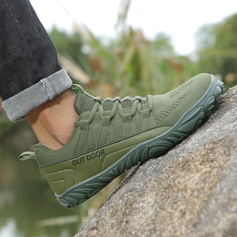 Simple Men's Shoes Lightweight Hiking Sports 2025 Wide Toe Barefoot Shoes Multifunctional Casual Mesh Breathable Walking Shoes