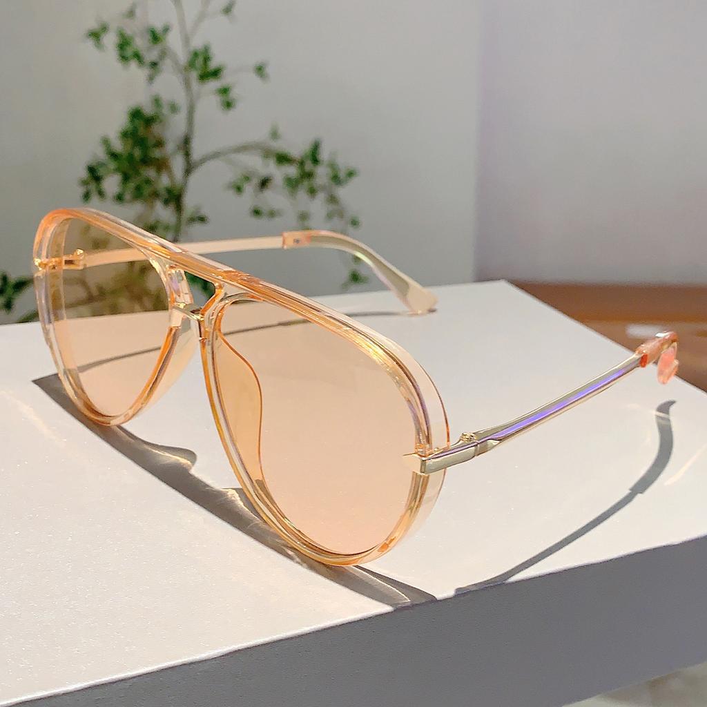 Fashion Pilot Design Shades Luxury Metal Decoration Women Sunglasses Men's Brand Sun Glasses for Travelling Hiking