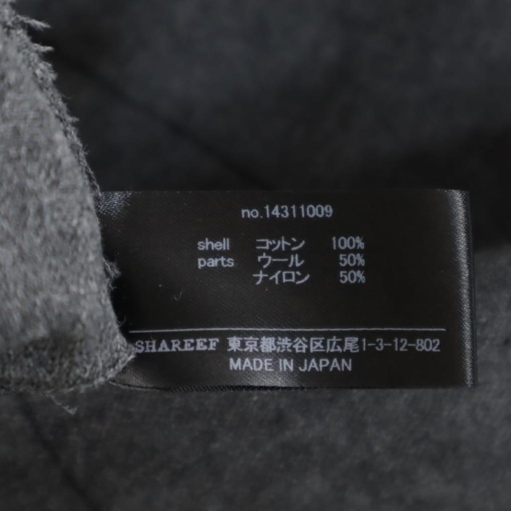 SHAREEF made in Japan Karomuster Edelstahl Kragenmantel 2 grau Herren Gebraucht