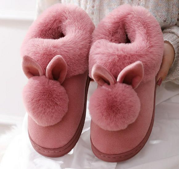 Dámské protiskluzové bavlněné pantofle do interiéru - teplé, s tlustou podrážkou, vhodné na jaro, podzim, zimu a pro muže.