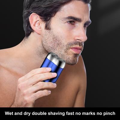 Mini Rasoir Électrique Rechargeable USB Étanche Wet Dry Voyage Rasoir Double Tête Portable Tondeuse à Barbe pour Homme