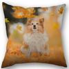 New Custom Dog Sheltie Pillowcase Cotton Linen Fabric Square Zipper Pillowcase 45X45cm Wedding Decorative Pillow Cover