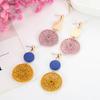2025 New Korean Style Luxury Simple Big Round Hollow Mesh Drop Earrings for Women Fashion Jewelry Gifts