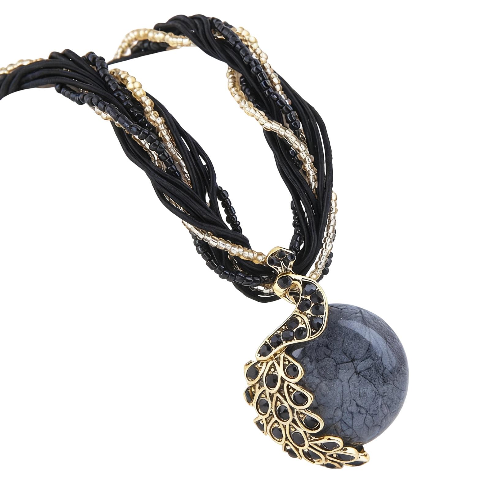 Богемское этническое ожерелье с подвеской, уникальное женское ожерелье One Size