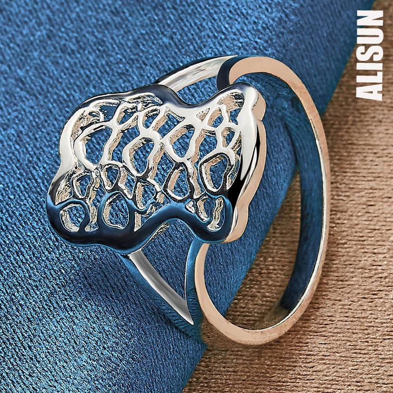 925 Sterling Silver Fashionable Pattern Ring Fashionable Wedding Jewelry