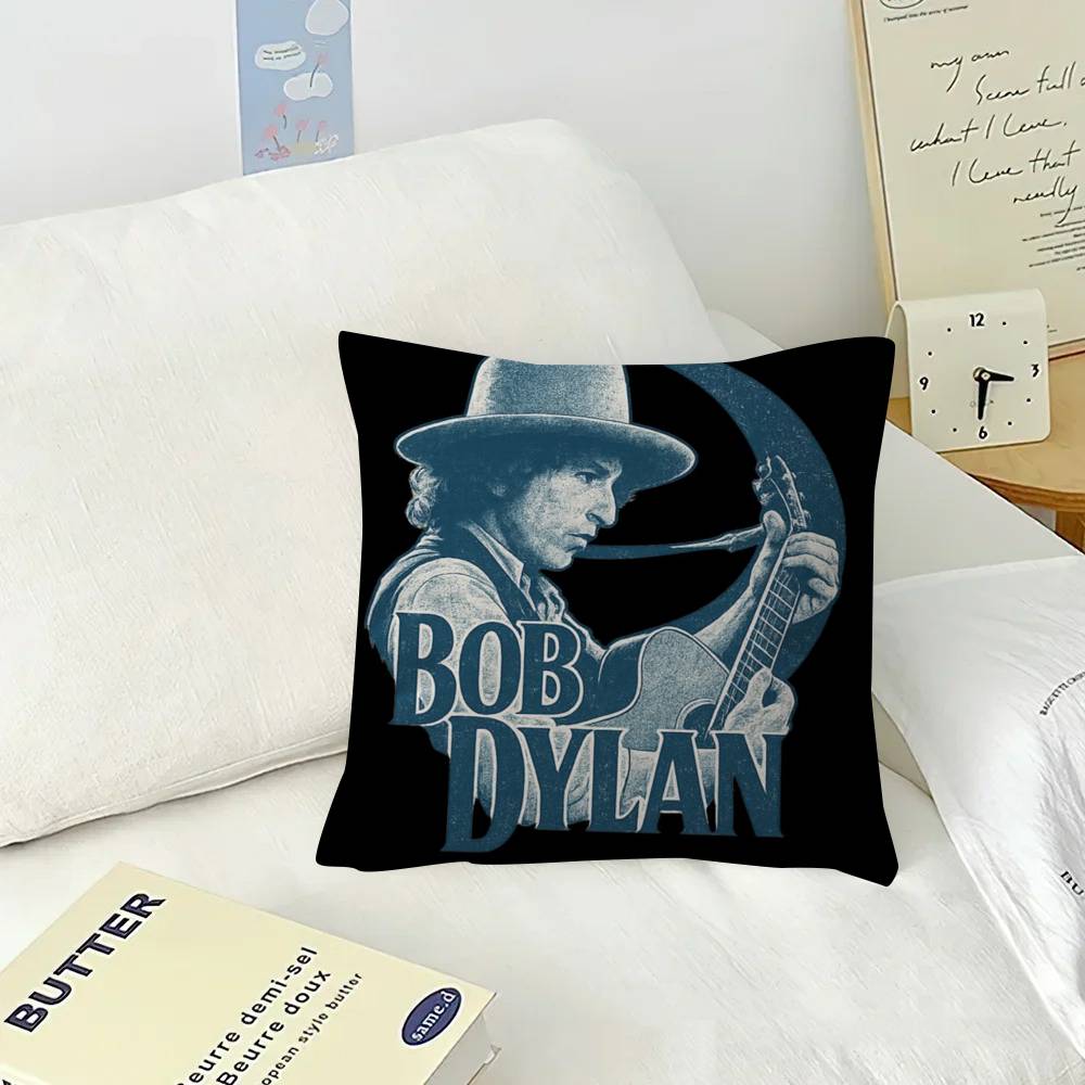 Singer Bob D-dylan LOGO  Cushion Cover Pillowcase Upholstery Sofa Throw Pillow Home Decor Pillowcas