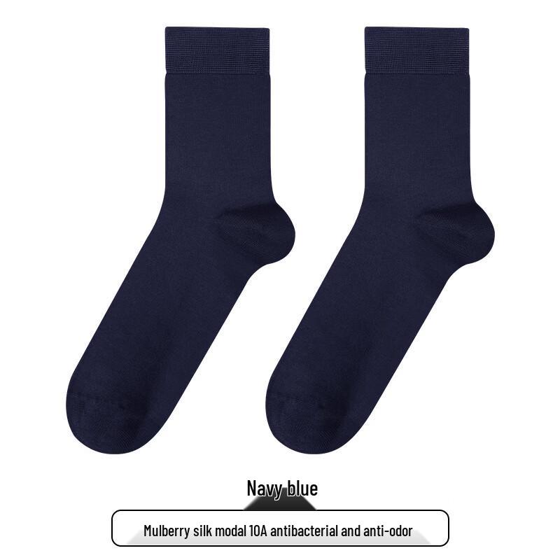 LangSha Men s Summer Thin Modal Silk Antibacterial Business Socks (3 Pairs)