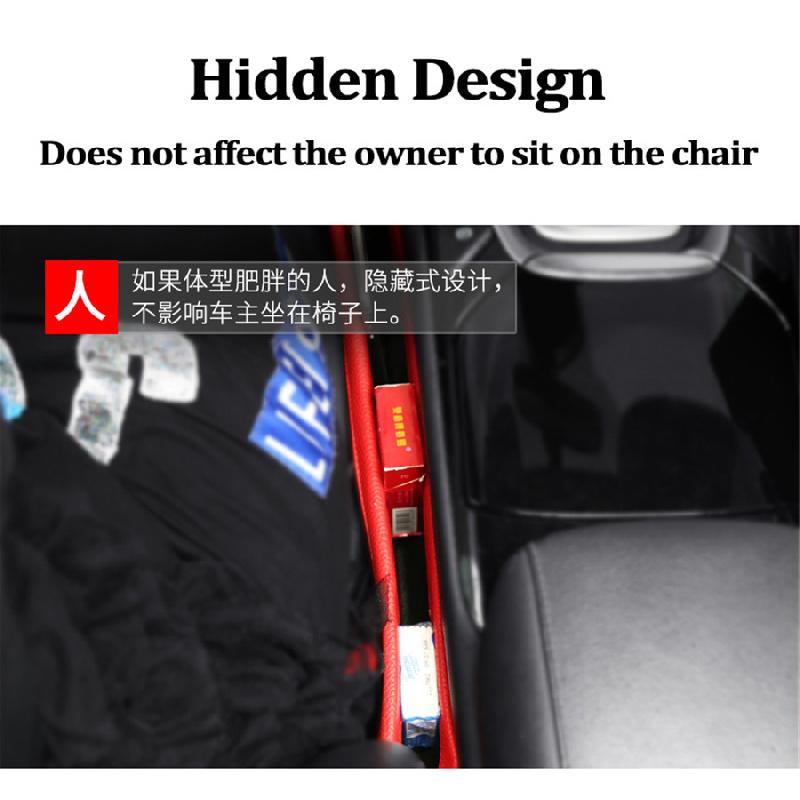 New Car Co-pilot Hidden Seat Gap Filler Pockets PU Leather Auto Seats Leak Stop Pad Soft Padding Phone Cards Holder Storage Bags