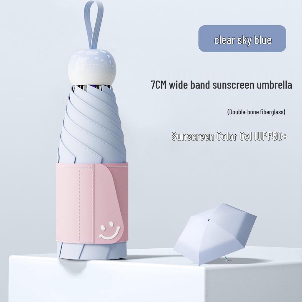 Mini Five-Fold UV Protection Sunscreen Umbrella: Portable and Dual-Use for Sun and Rain, Women's Sunshade Umbrella