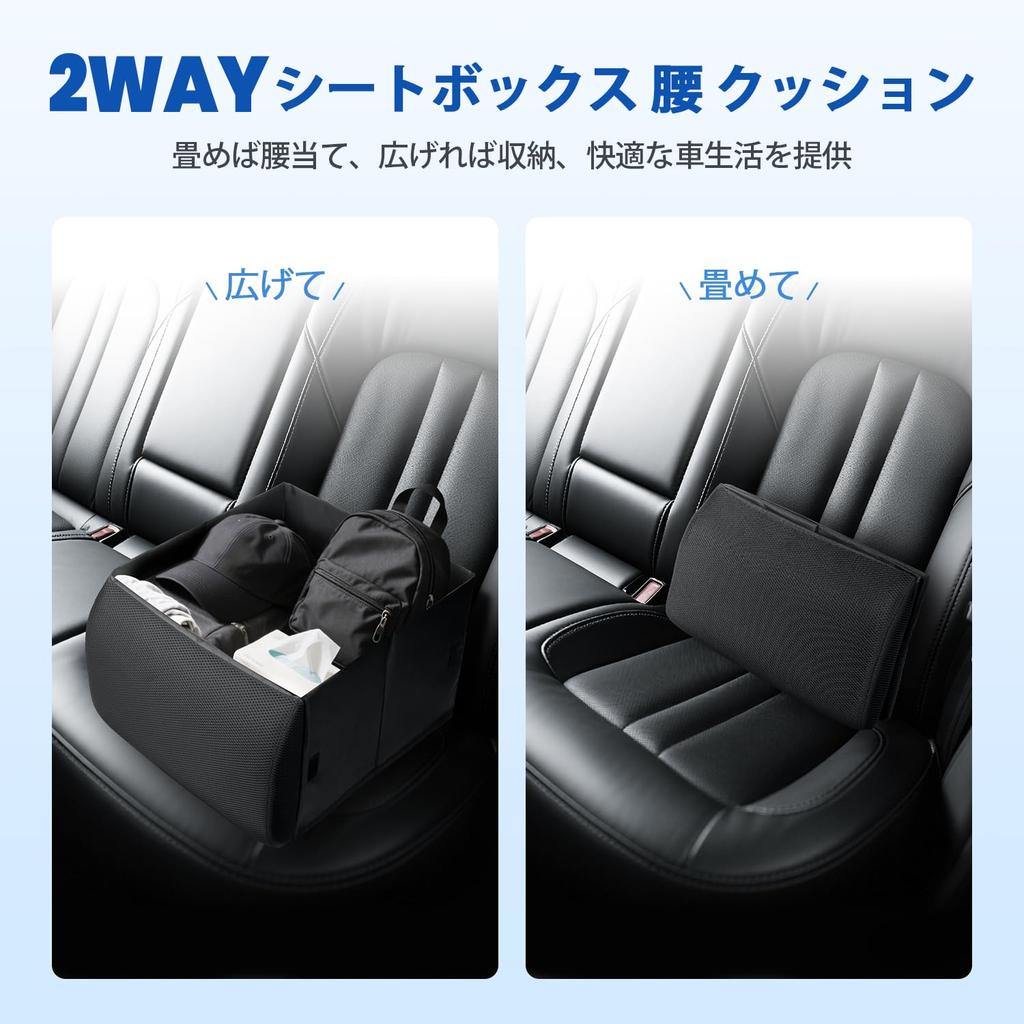 CARTIST Beifahrersitzbox Lendenstütze Autoaufbewahrung Groß Lendenwirbel mit Kompakt Verhindert Kompatibel mit mehreren Fahrzeugen und Enthält Japanische Anleitung