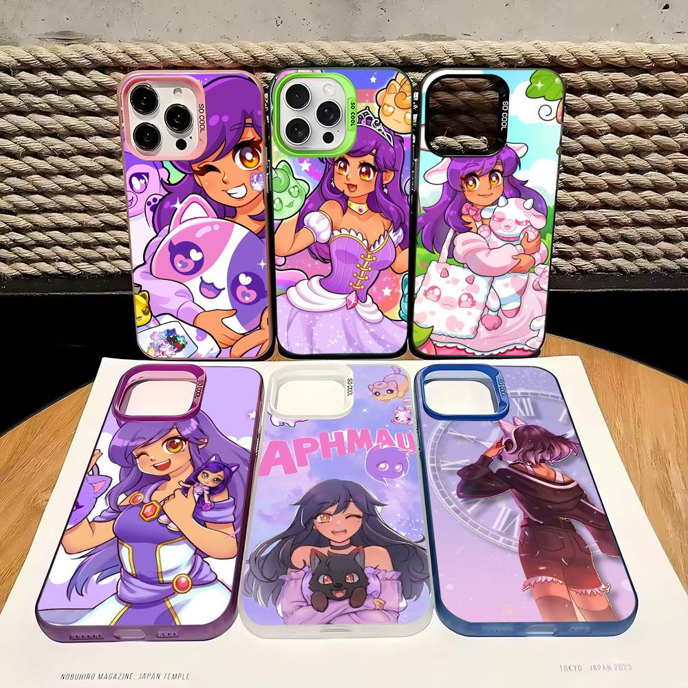 Aphmau Cute Girl Funny Phone Case For IPhone 16 15 14 13 12 11 17 Pro MAX Plus Pro Matte Shockproof Cover