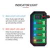Scatola Fusibili e Relè a 4 Vie Cablaggio Rapido 12V 20A con Luce Indicatrice LED per Accessori Resistenti al Calore per Motocicletta Auto