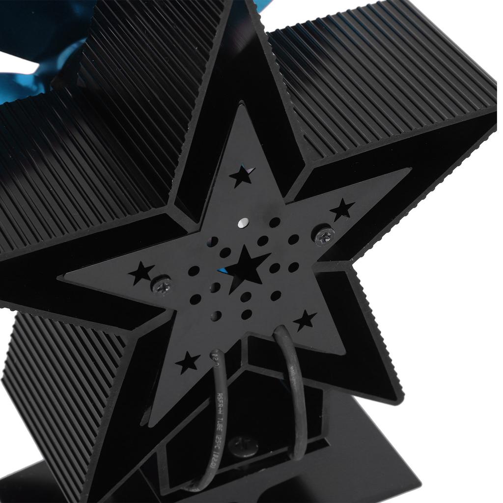 4 Blade Thermal Ht Powered Wood Stove Fan Fireplace Accessory for Ht Distribution