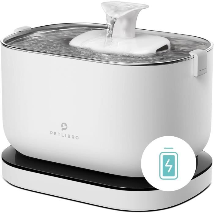 Fontaine à Eau pour Chat - PETLIBRO - Dockstream - 2,5L - Sans Fil - Capteur de Mouvement