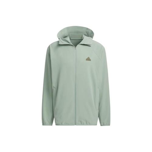 adidas Comfortable Versatile Hooded Jacket Unisex Silver Gray Green M серый/серебряный