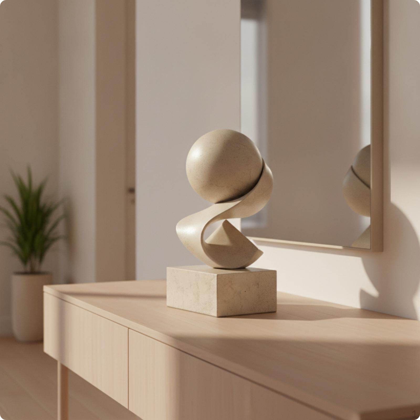 Abstract Sculpture Minimalistic Decorative Statue Sleek