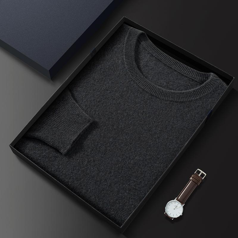 2025 Crew Neck Cashmere Shirt Warm Knitted Bottom Sweater Fashion Versatile Sweater