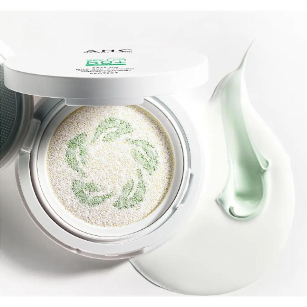 AHC Safe On Mild Cica Cooling Sun Cushion SPF50+ PA++++ 25g – Soothing UV Protection Sunscreen Cushion