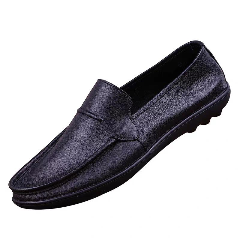 Leather Shoes Casual Soft Sole Breathable Thin Doudou Shoes Light Commuter Leather Shoes