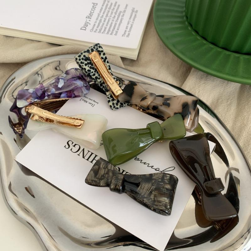 Korean Hair Clips for Women Colorful Small Bow Styling Acetate Hair Clip Girls Duck Bill Hair Clip Hair Accessories  New