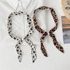 New Korean Version Versatile Beaded Long Silk Scarf Women's Summer Plant Flower Decoration Clavicle Small Scarf Adjustable