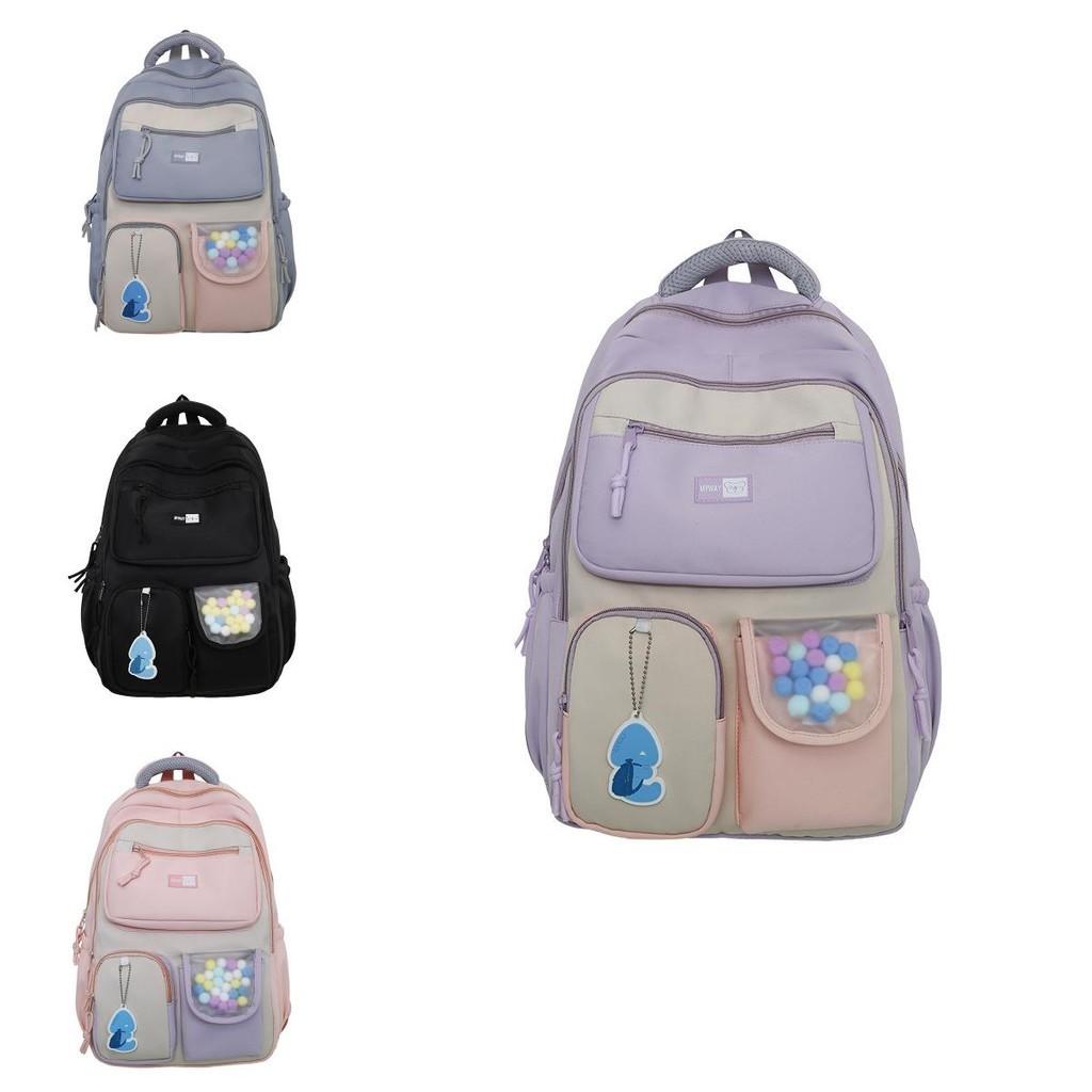 Trendy College Student Backpack Spacious Nylon Bag For High School And University Use