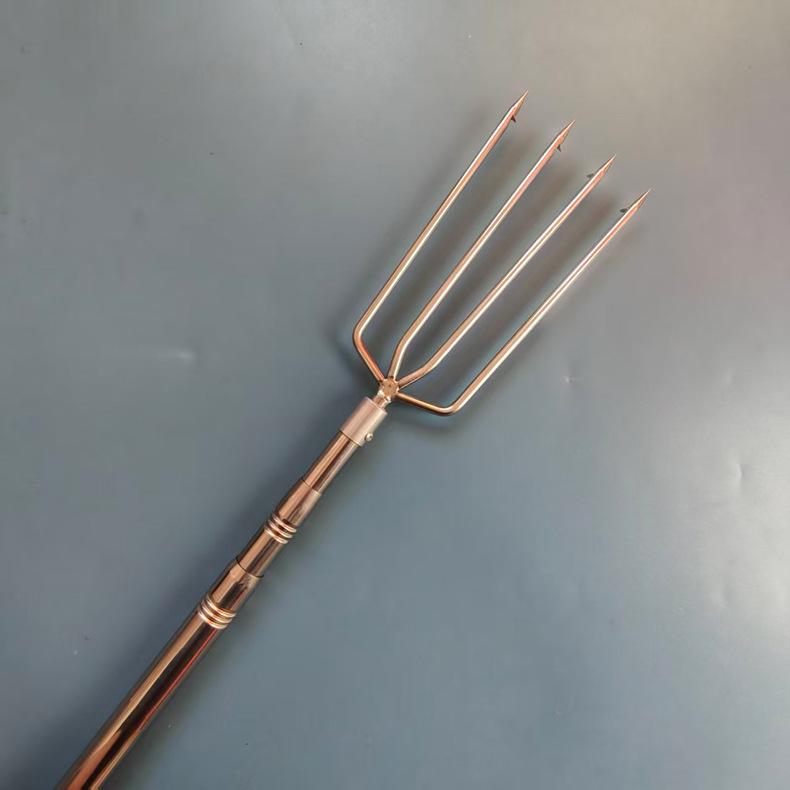 Premium Stainless Steel Fish Spear Set: Telescopic Rod with 4-Prong and 5-Prong Barbed Heads