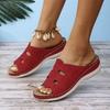 Women's Wide Width Wedge Slippers, Lightweight Comfort Slides, Versatile Spring Summer Sandals for Women