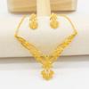 3-teiliges vergoldetes Dubai Damen Mode Schmuck Halsketten-Set, Saudi-Arabischer Schmuck