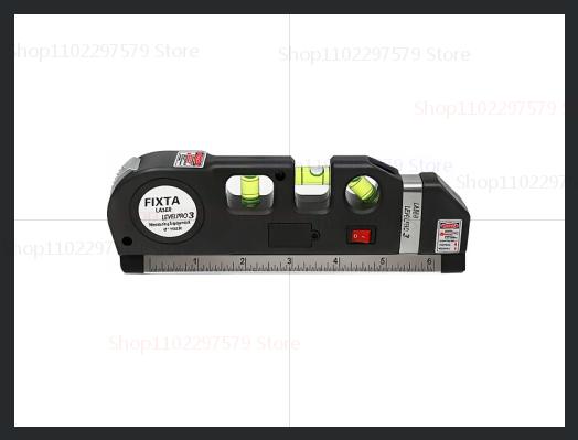 

Laser Level Instrument with Crosshair Line Laser Measure Tool 2.5m Tape Indoor Construction DIY Leveling and Alignment чёрный