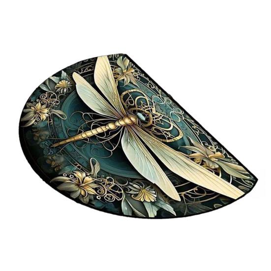 Front Door Mat Entrance Half Circle Rug Outside Entry Welcome Mat Doormat with Non Slip Rubber Backing for Front Door Entryway