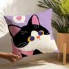 2 Cute Cartoon Cat Patterns Pillow Case Home Living Room Decoration Linen Pillowcover Pillow Cases Cushion Cover
