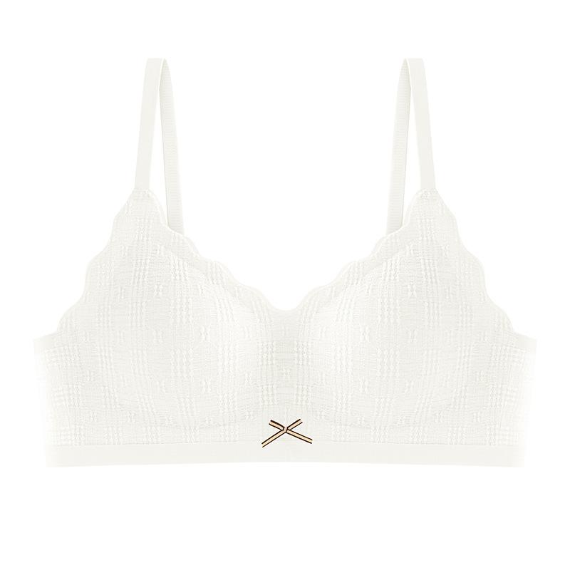 Subtle girl seamless woman no steel ring fixed integrated cup bra soft support no feeling gathering simple