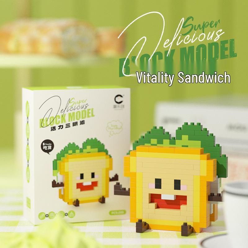 Chaolechuang Lego-Compatible Creative Food Building Blocks: Fries, Hamburger, Fruit - Educational Toy for Kids