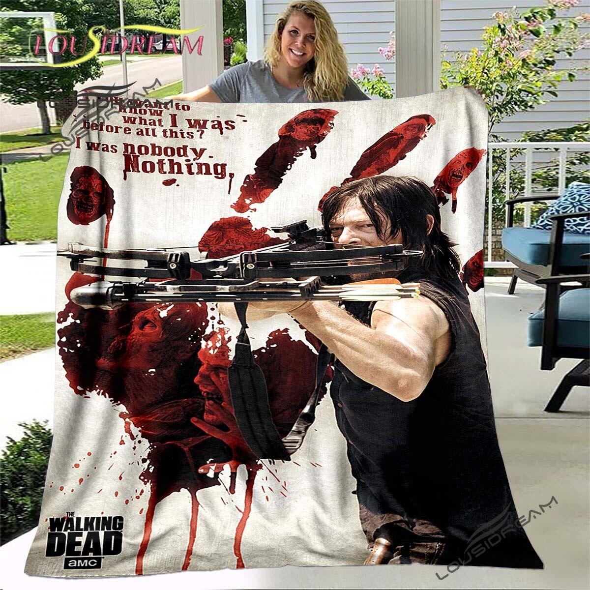 

Daryl Dixon The Walking Dead Throws Blanket Horror TV Series Sofa Blanket for Adults and Children Bedroom Living Room Decoratio 180x230cm
