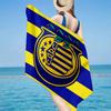 Rosario Central Crest Microfiber Beach Towel, Lightweight And Quick-Dry, for Summer Travel, Beach Essential, Swimming Pool