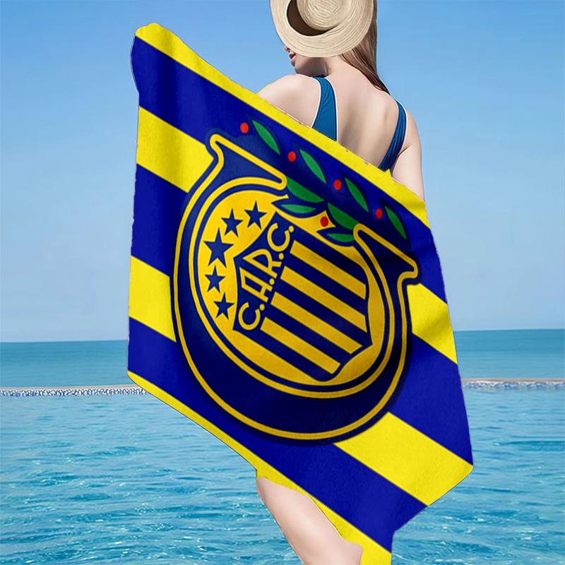 Rosario Central Crest Microfiber Beach Towel, Lightweight And Quick-Dry, for Summer Travel, Beach Essential, Swimming Pool